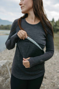 The Luna Layer - Wildelore Maternity and Nursing Sweater for Hiking & life outdoors